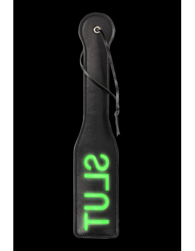 'Slut'' Paddle - Glow in the Dark - Black/Neon Green