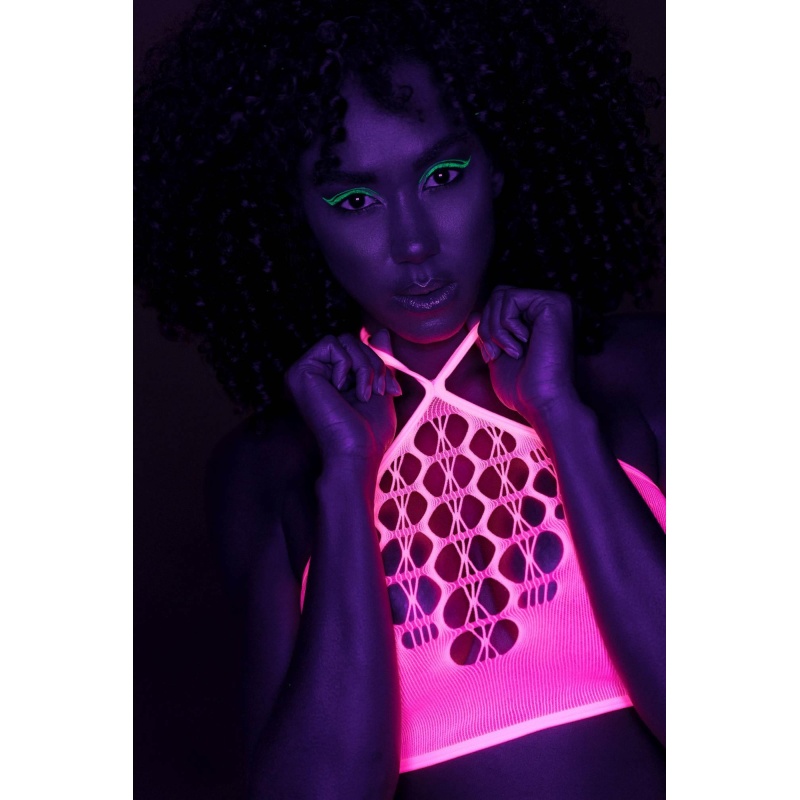 Two Piece with Crop Top and Stockings - Pink - 9