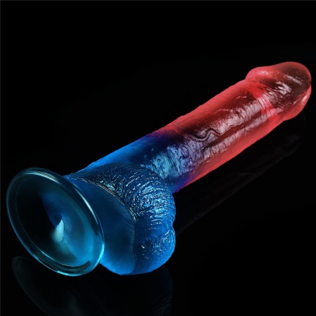 Dildo Realistyczne Dazzle Studs 23 cm Różowo-Niebieski - 5
