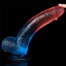 Dildo Realistyczne Dazzle Studs 23 cm Różowo-Niebieski - 7