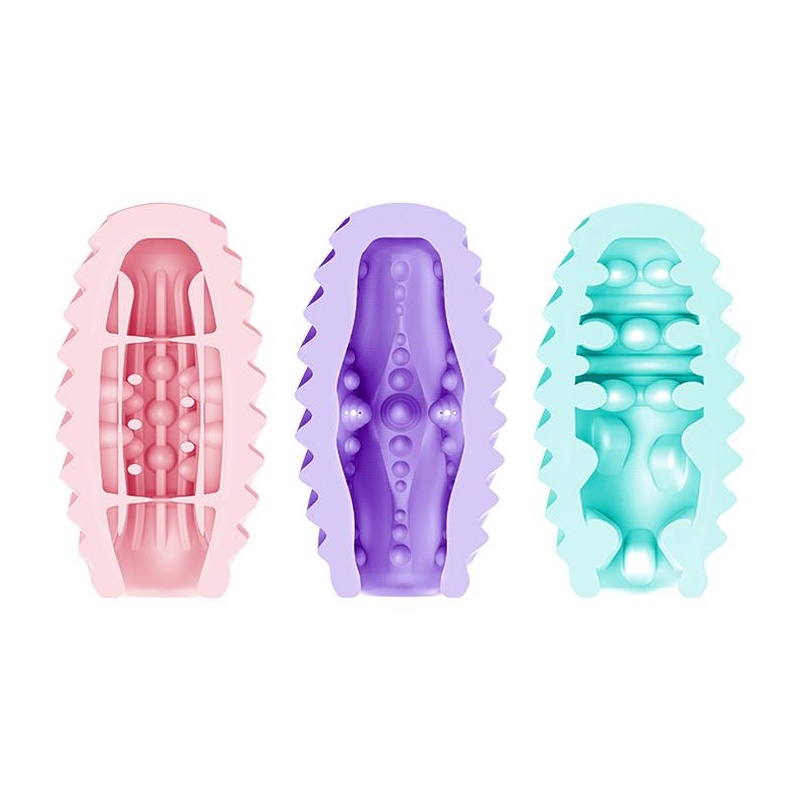 Zestaw masturbatorów Egg Set - elastyczna struktura (opakowanie 27,5 cm) - 6