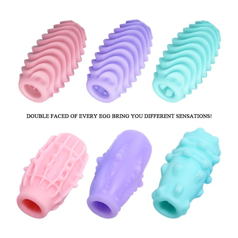 Zestaw masturbatorów Egg Set - elastyczna struktura - 7