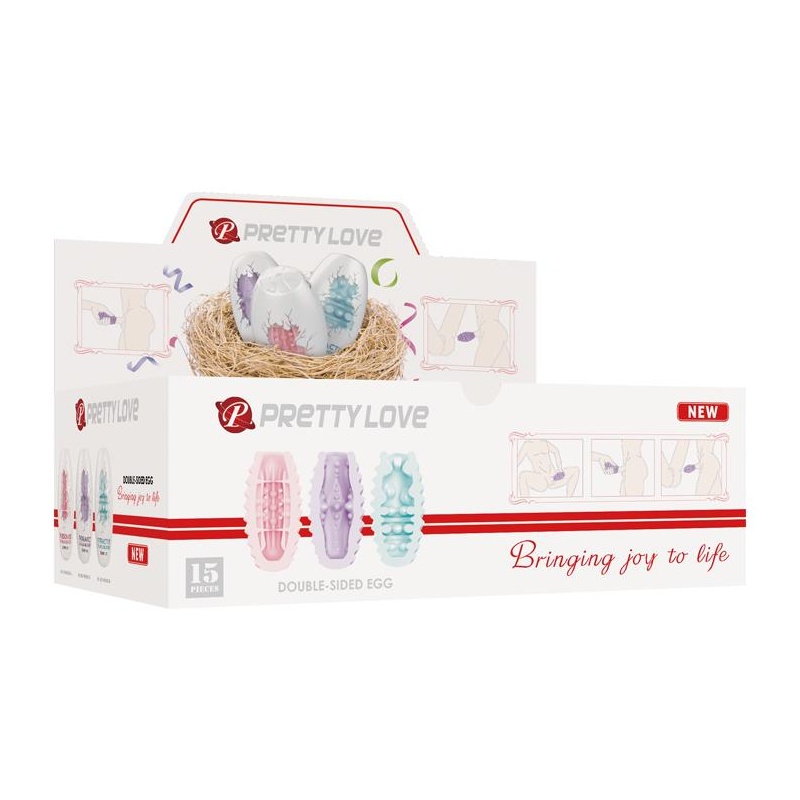 Zestaw masturbatorów Egg Set - elastyczna struktura (opakowanie 27,5 cm) - 12
