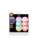 Pierścienie na penisa King of the Ring 6-Pack - Elastomer TPE, szerokość 3,5 cm - 1