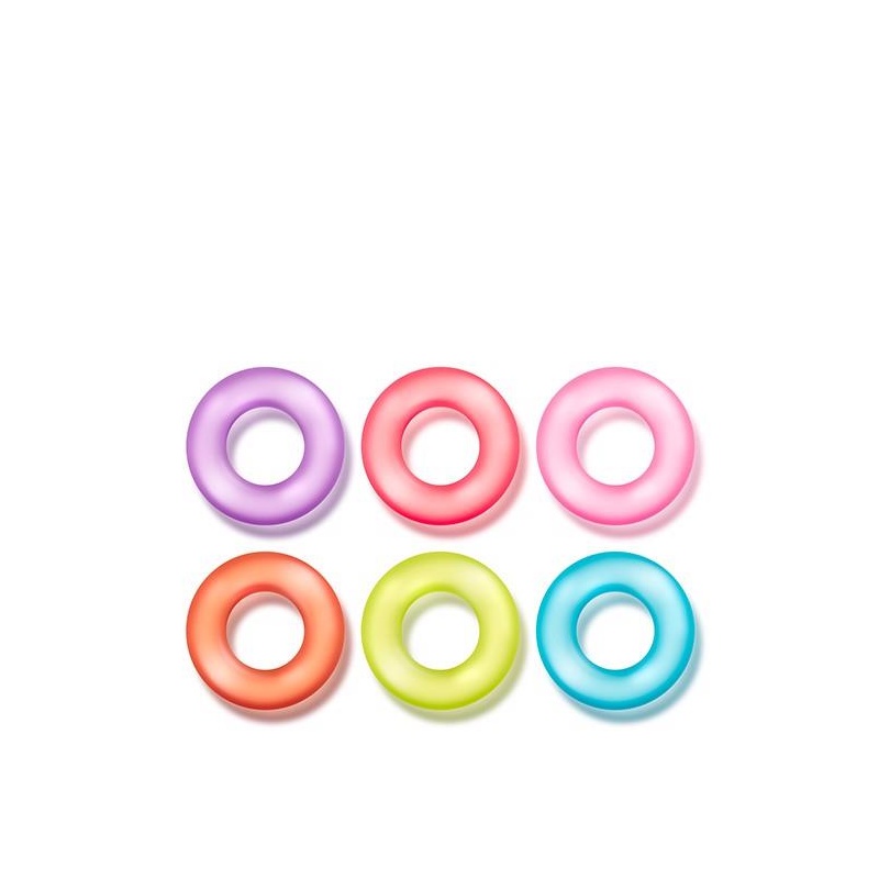 Pierścienie na penisa King of the Ring 6-Pack - Elastomer TPE, szerokość 3,5 cm - 3