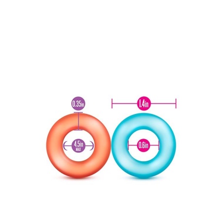 Pierścienie na penisa King of the Ring 6-Pack - Elastomer TPE, szerokość 3,5 cm - 4