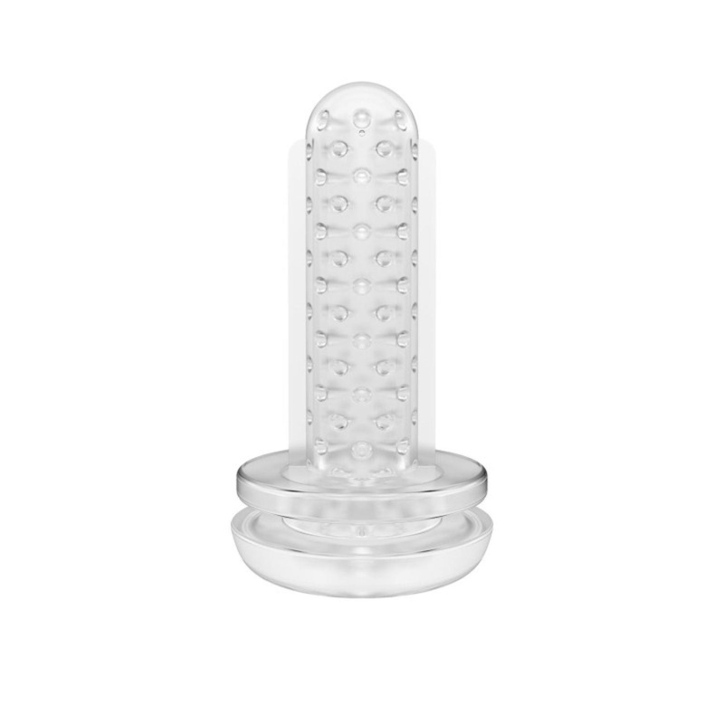 Wkładka (sleeve) do masturbatora Blowjoy Sexpresso - sfalowana powierzchnia wewnętrzna, ABS Elastomer, 7,5 × 14 cm - 4