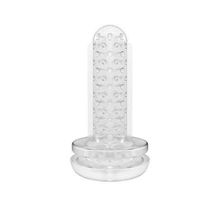 Wkładka (sleeve) do masturbatora Blowjoy Sexpresso - sfalowana powierzchnia wewnętrzna, ABS Elastomer, 7,5 × 14 cm - 4