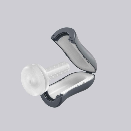 Wkładka (sleeve) do masturbatora Blowjoy Sexpresso - sfalowana powierzchnia wewnętrzna, ABS Elastomer, 7,5 × 14 cm - 5
