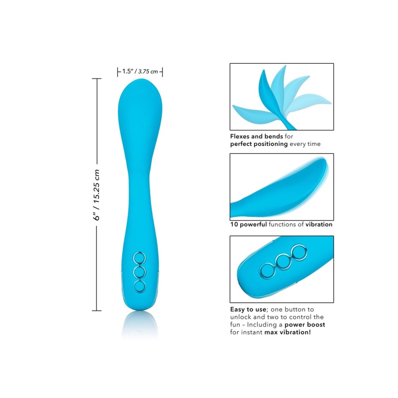 Elastyczny wibrator Palm Springs Pleaser 25,4 cm z Power Boost - 6