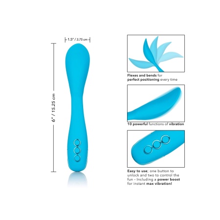 Elastyczny wibrator Palm Springs Pleaser 25,4 cm z Power Boost - 6