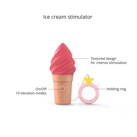 Stymulator Raspberry Jolly z 10 trybami wibracji, silikon/ABS, 9,6 x ø4 cm - 2