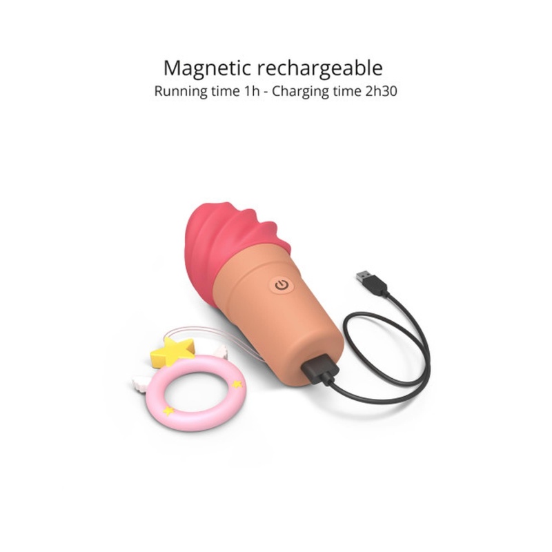 Stymulator Raspberry Jolly z 10 trybami wibracji, silikon/ABS, 9,6 x ø4 cm - 4