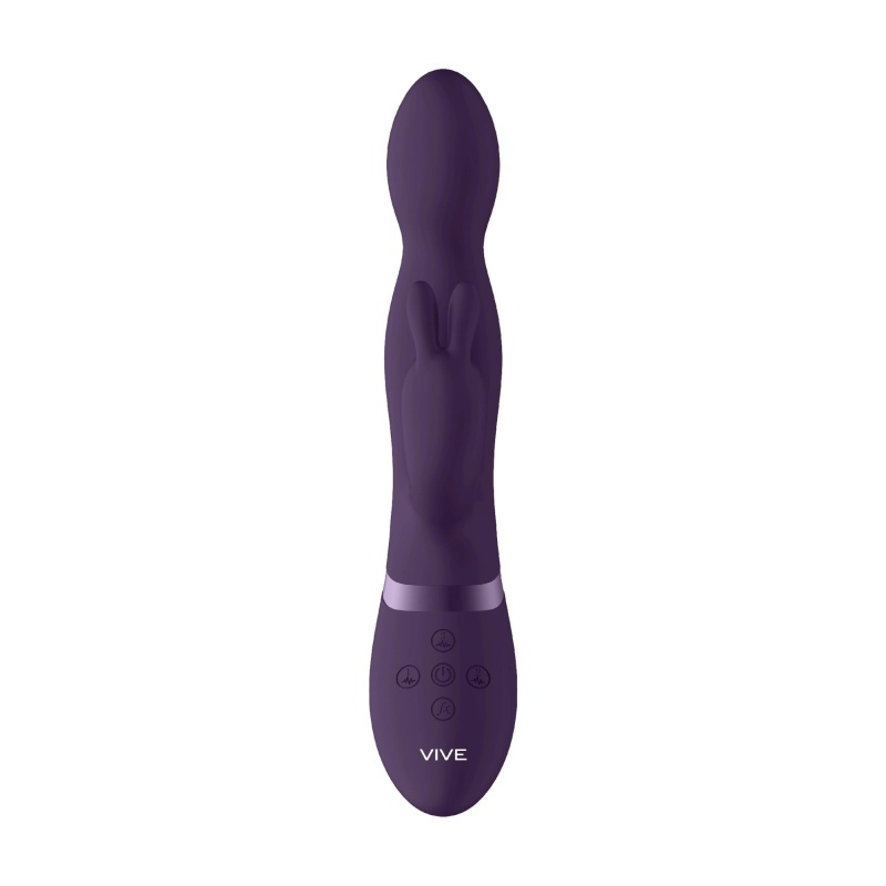 Wibrator królik Niva 360degrees Rabbit Purple - obrotowa stymulacja punktu G i łechtaczki, 3 silniki, długość 21,5 cm - 10