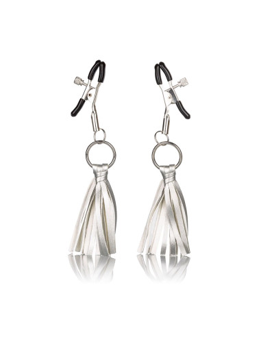 Playful Tassels Nipple Clamps Silver