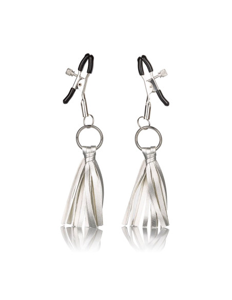 Playful Tassels Nipple Clamps Silver