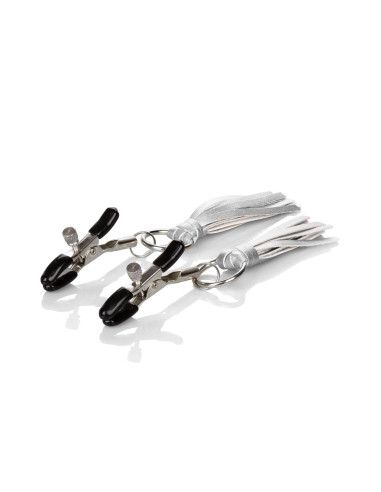 Playful Tassels Nipple Clamps Silver