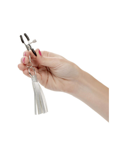 Playful Tassels Nipple Clamps Silver