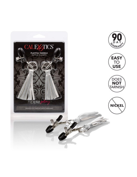 Playful Tassels Nipple Clamps Silver