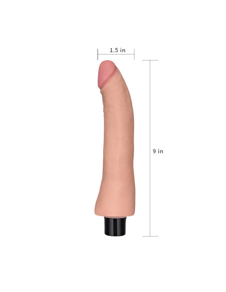 9"" REAL SOFTEE Vibrating Dildo