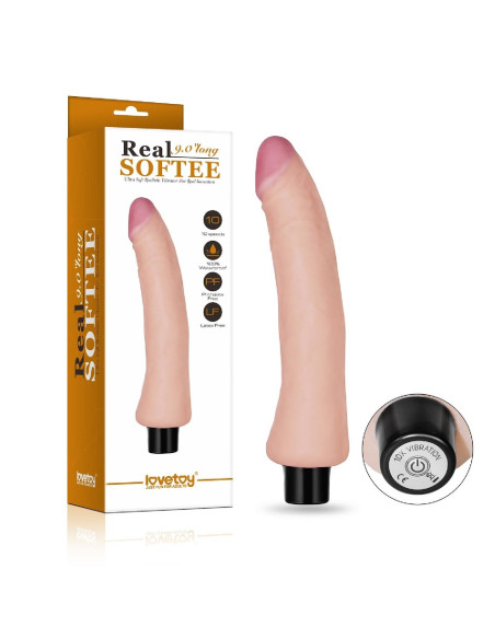 9"" REAL SOFTEE Vibrating Dildo