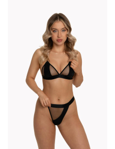 MAURA SET BLACK BRA+THONG XS