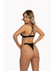 MAURA SET BLACK BRA+THONG XS 2