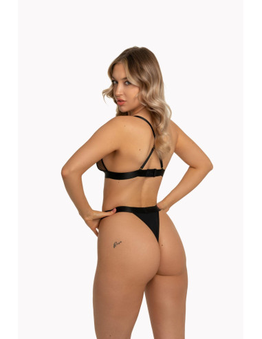 MAURA SET BLACK BRA+THONG XS