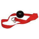 Zestaw do bondage Bad Kitty Red Giant – 8 elementów: wyściełane mankiety 34 × 5 cm, knebel kulkowy 4 cm i pas mocujący 143 cm - 6