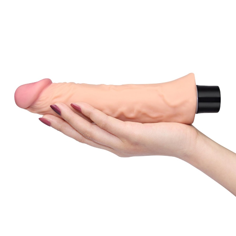 Wibrator Real Softee 20,3 cm Beżowy z Wibracjami - 5