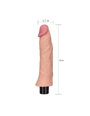 8"" REAL SOFTEE Vibrating Dildo