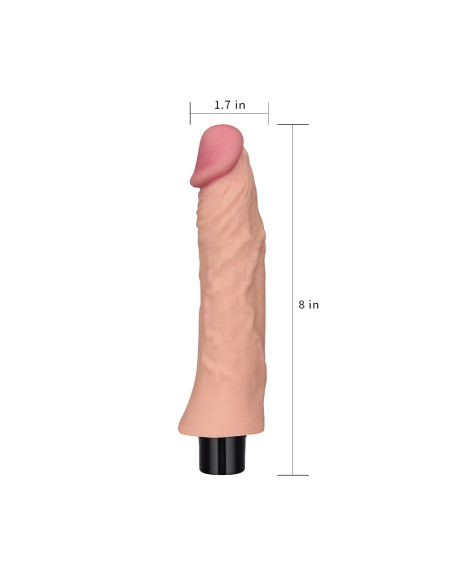 8"" REAL SOFTEE Vibrating Dildo