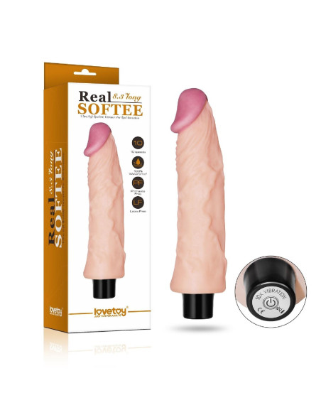 8"" REAL SOFTEE Vibrating Dildo