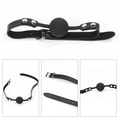 Zestaw BDSM Deluxe Bondage – knebel, pejcz i maska (czarny) - 1 2