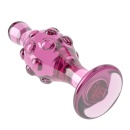 Szklany plug analny Glass Romance Pink 4.5" (11,4 cm) różowy z wypustkami - 6