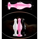 Szklany plug analny Glass Romance Pink 4.5" (11,4 cm) różowy z wypustkami - 8