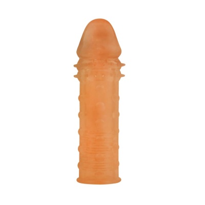 Nakładka na penisa Extra Texture Sleeve-Flash z teksturowanego TPE, 16,2 x 5 cm - 1 2