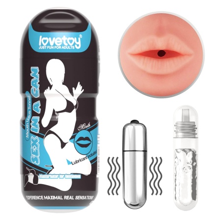 Masturbator wibrujący usta Mouth Stamina Tunnel 16 cm - 1