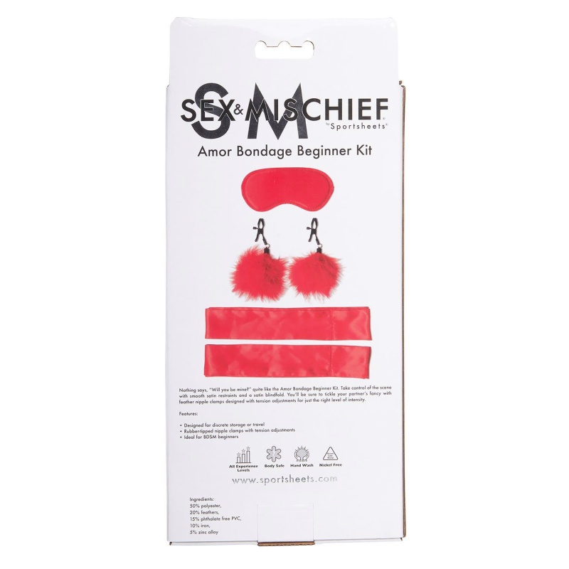 SPORTSHEETS SM AMOR BONDAGE BEGINNER KIT - 5