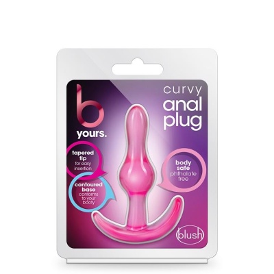 Korek analny Curvy - stożkowy kształt, TPE, długość 8,9 cm, średnica 2,5 cm - 1