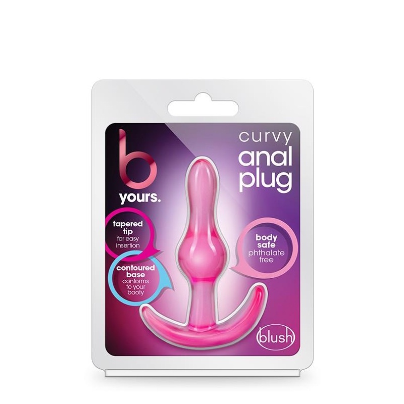 Korek analny Curvy - stożkowy kształt, TPE, długość 8,9 cm, średnica 2,5 cm - 1