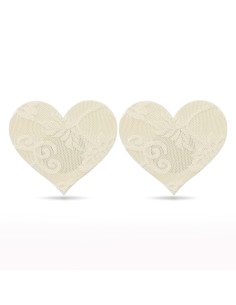 Lace Heart and Flower Nipple Pasties (2 Pack) 2