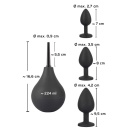 Anal Kit – zestaw 3 korków analnych z kryształkami i gruszką higieniczną 224 ml, Ø 2,7–4,2 cm - 9