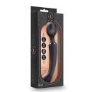 Masażer dwufunkcyjny 2w1 Gia Black - głowica wand i wibrator G-spot, silikon UltraSilk, 24,1 cm - 1