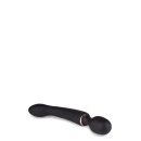 Masażer dwufunkcyjny 2w1 Gia Black - głowica wand i wibrator G-spot, silikon UltraSilk, 24,1 cm - 4