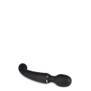 Masażer dwufunkcyjny 2w1 Gia Black - głowica wand i wibrator G-spot, silikon UltraSilk, 24,1 cm - 5