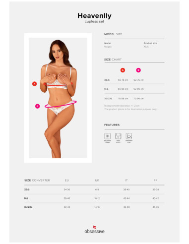 Heavenlly komplet 2-częściowy otwarty   XS/S