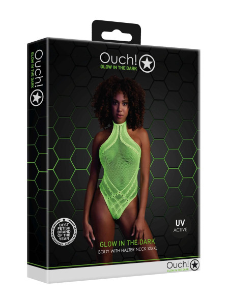 Body with Halter Neck - Neon Green - XS/XL