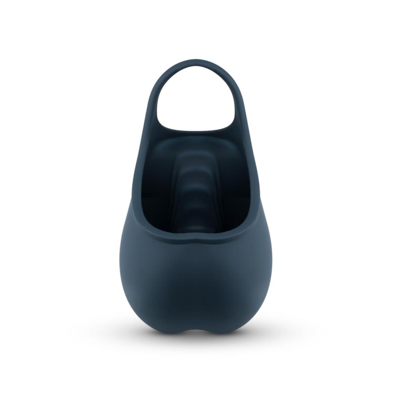 Stimulating Ball Pouch Blue - wibrujący stymulator jąder z pierścieniem erekcjnym, silikon medyczny, długość 12,5 cm - 4