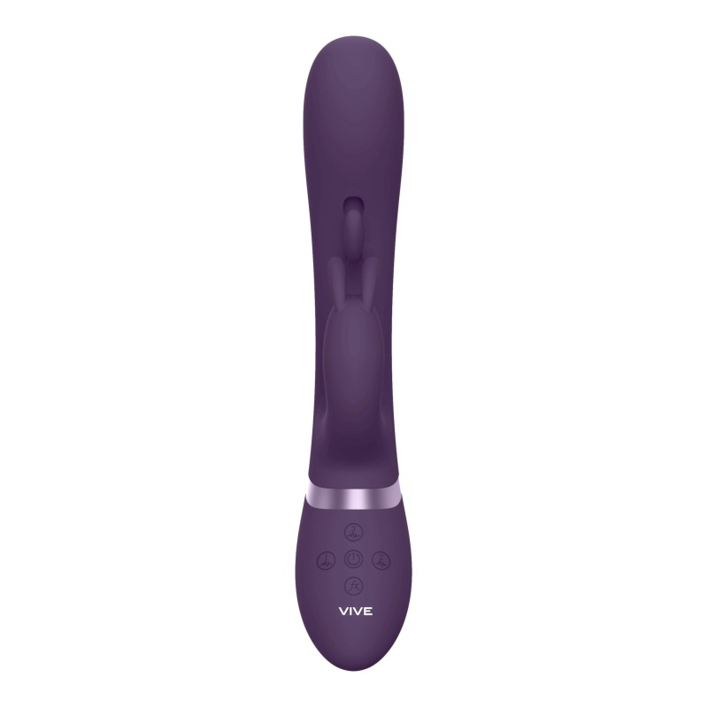 Wibrator króliczek Tama Purple z 3 silnikami NG F1 i falującym trzonem, długość 27,6 cm - 4